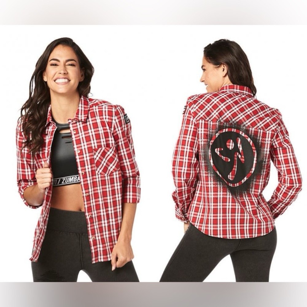 Zumba Zumbito Button Up Button Down Shirt XS - Vida La Red